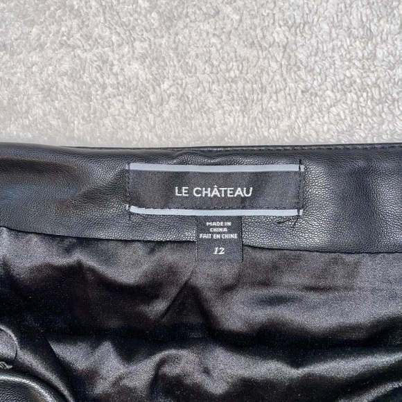 Le Chateau Leather Fringe Mini Skirt - Picture 4 of 5